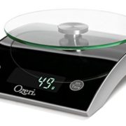 Ozeri The Epicurean LED Kitchen Scale with Removable Glass Weighing Platform, 18-Pound, Black