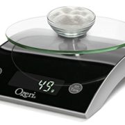 Ozeri The Epicurean LED Kitchen Scale with Removable Glass Weighing Platform, 18-Pound, Black
