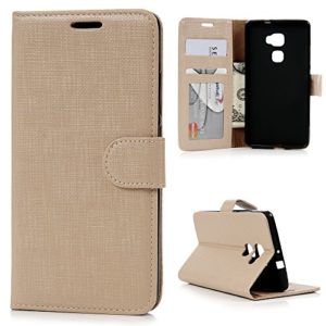 Mate 7S Case,HUAWEI Mate 7S Case - YOKIRIN Wove Soft PU Leather Cover Pouch Wallet [Built Stand] [Credit Card] [Magnetic Closure] Skin Shell - Gold