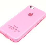 iPhone 5C Soft Silicone Clear Case, EZstation (TM) iPhone 5C, Colorful Soft Clear Matte Slim Fit Color See-Thru Back Cover Case, Snap-On Silicone / TPU Back Case Cover Skin for Apple iphone 5C (LIGHT PINK MATTE)