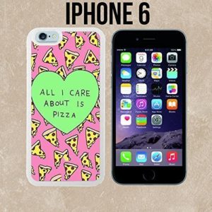 Care About Pizza Funny Quote Custom made Case/Cover/Skin for iPhone 6 - White - Rubber Case