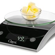 Ozeri The Epicurean LED Kitchen Scale with Removable Glass Weighing Platform, 18-Pound, Black
